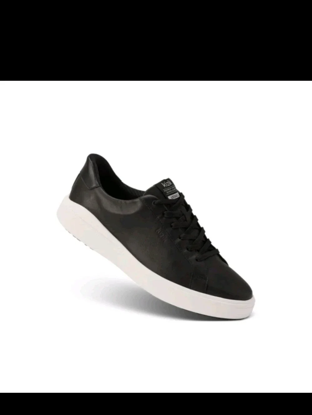 Kizik Men's Vegas 2 – Hands-Free Leather Sneakers - Black White